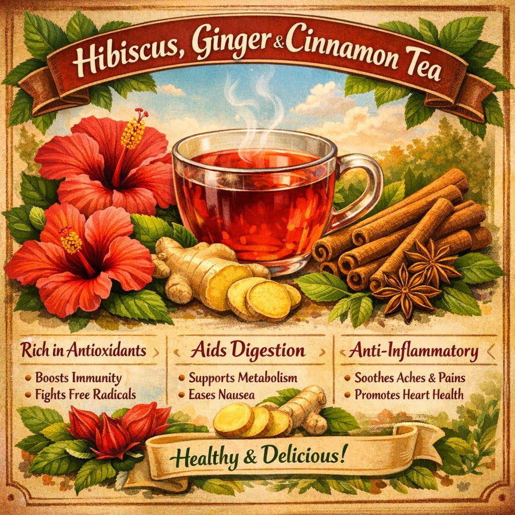 Hibiscus, Ginger, & Cinnamon tea 20 tea bags